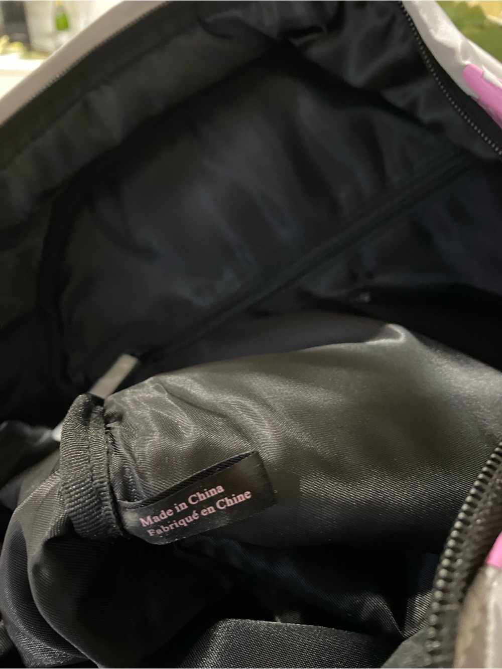 Victoria's Secret Gray Backpack with Pink Graffiti Accents - Picture 11 of 12